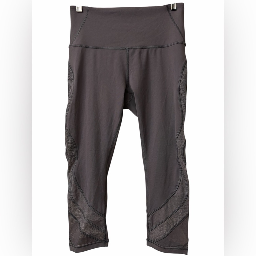 Lululemon Wunder Under Crop 21” *Lace- Size 8 - Picture 4 of 9